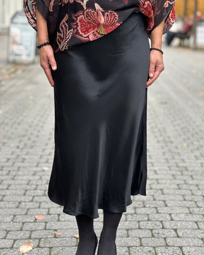 Satin viskose skjørt Bias cut