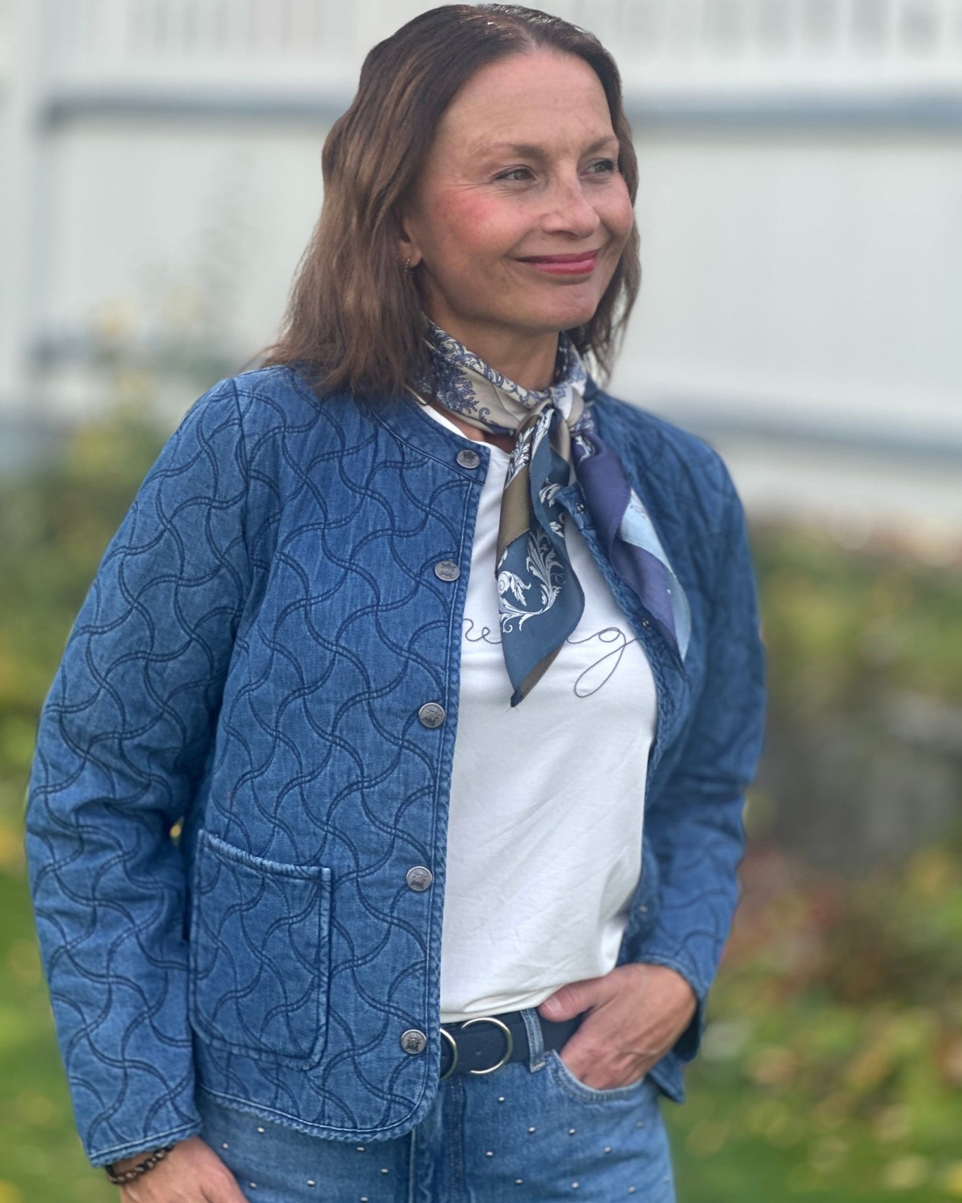 Jakke denim look