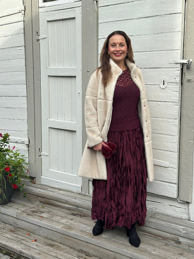 Sateng krinkel skjørt