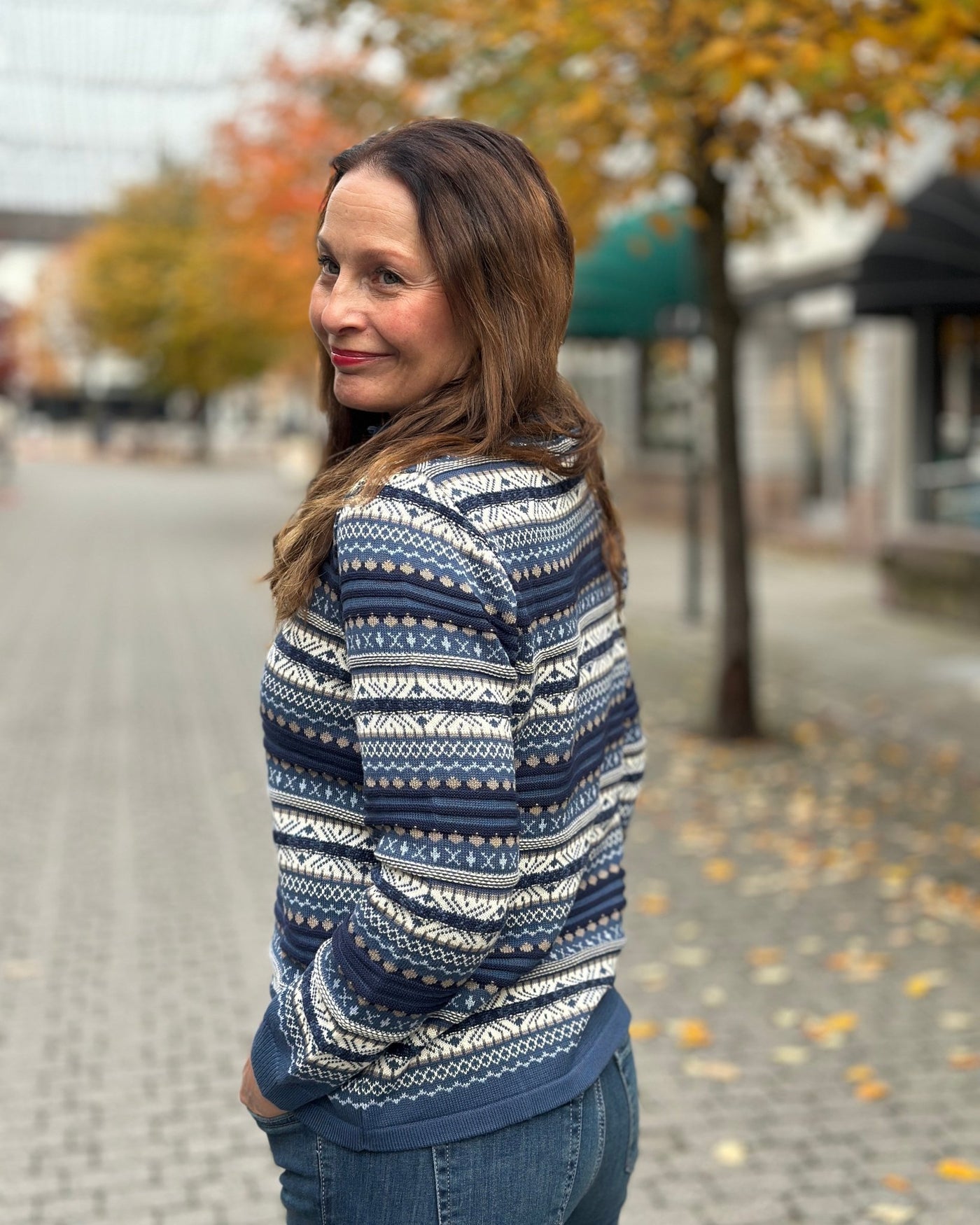 Genser m Jacquard mønster