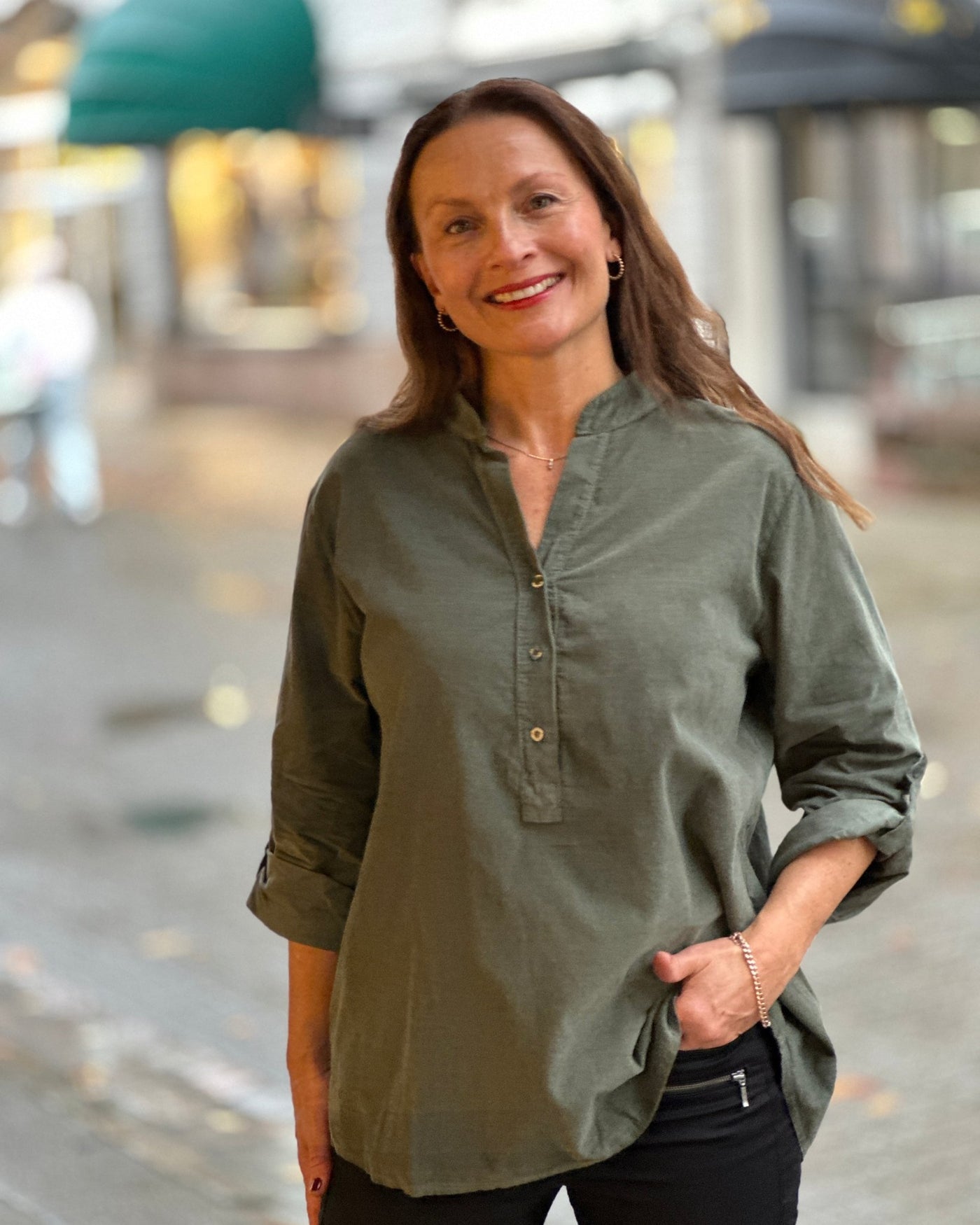 Cord fløyel bluse