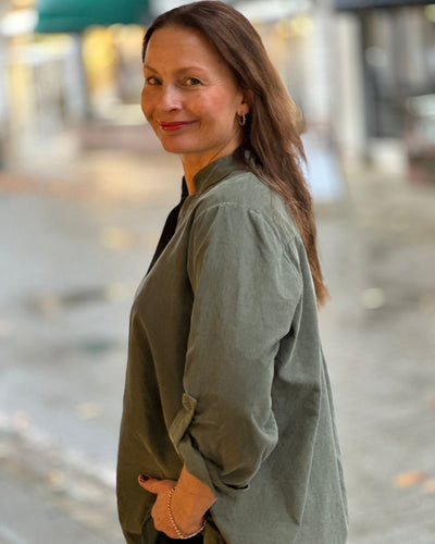 Cord fløyel bluse