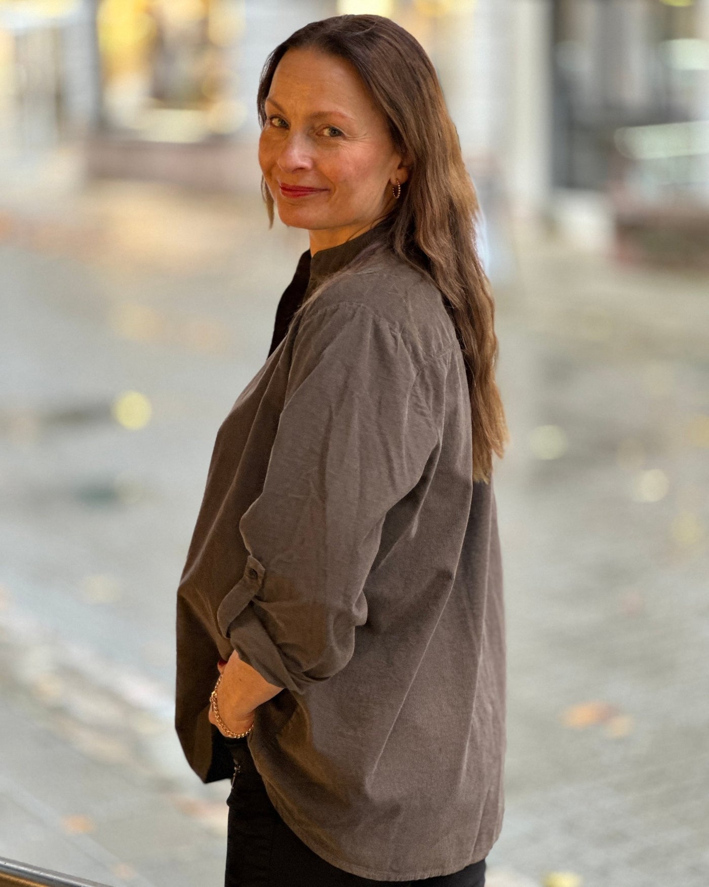 Cord fløyel bluse