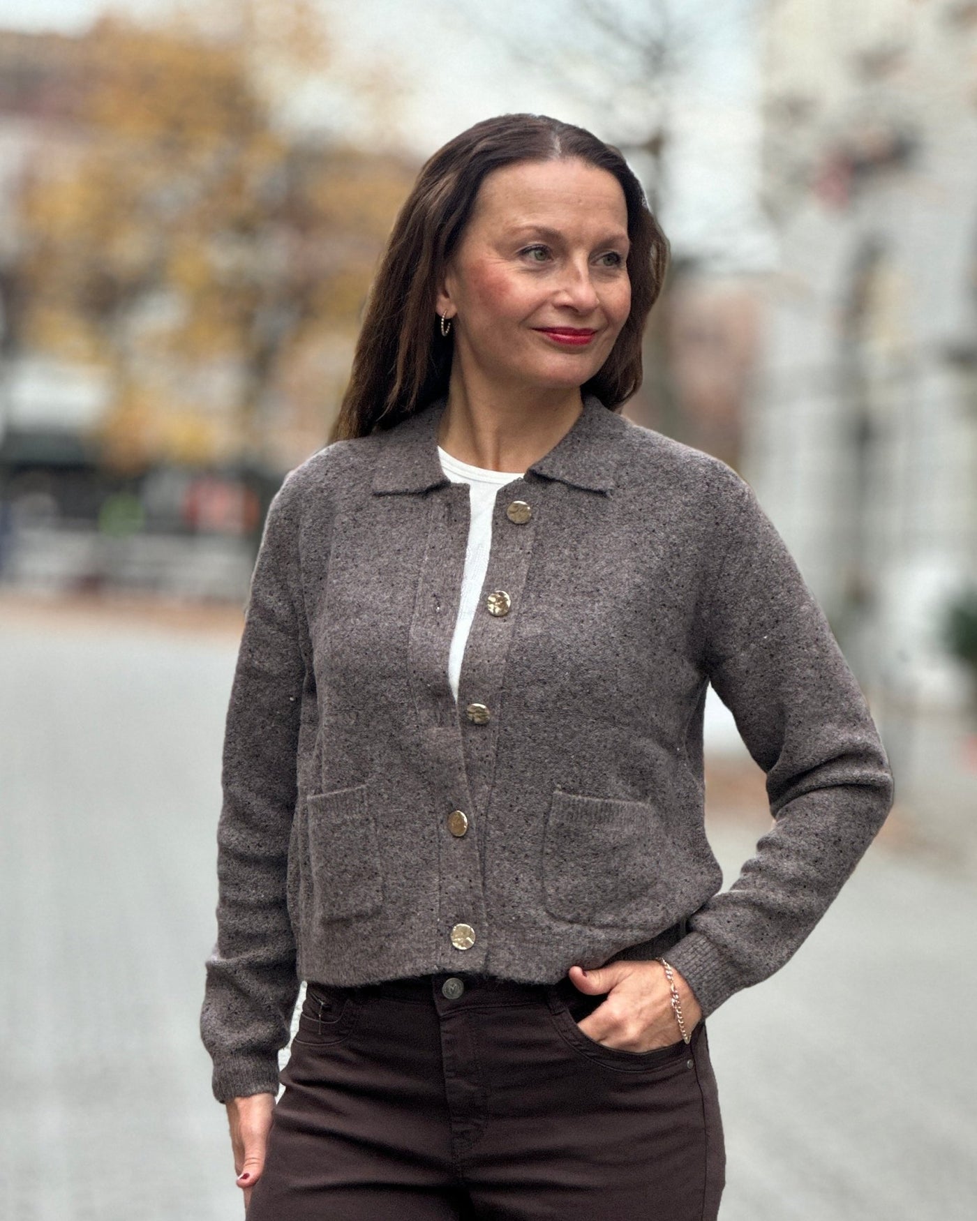 Cardigan med paljetter