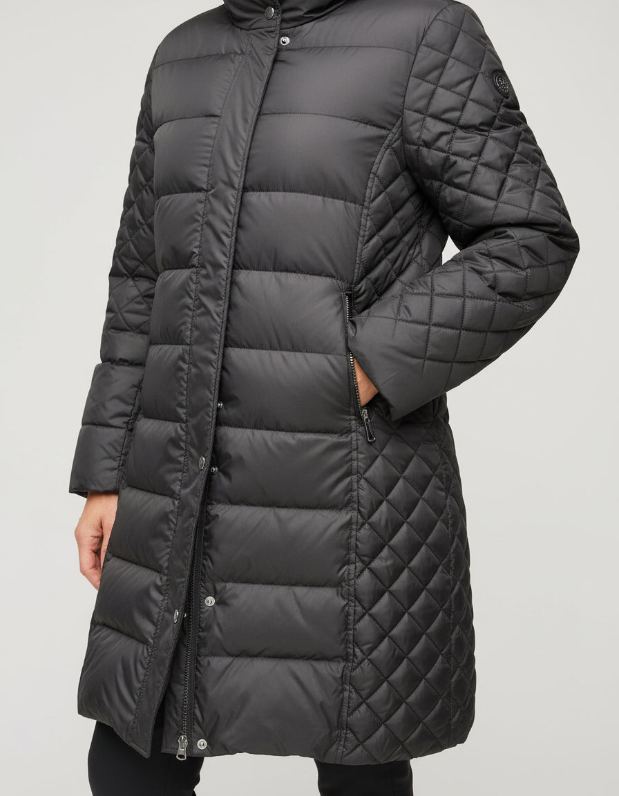 Lang Dunkåpe m/pels