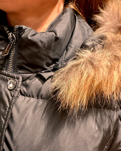 Lang Dunkåpe m/pels