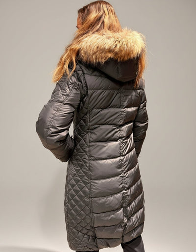 Lang Dunkåpe m/pels