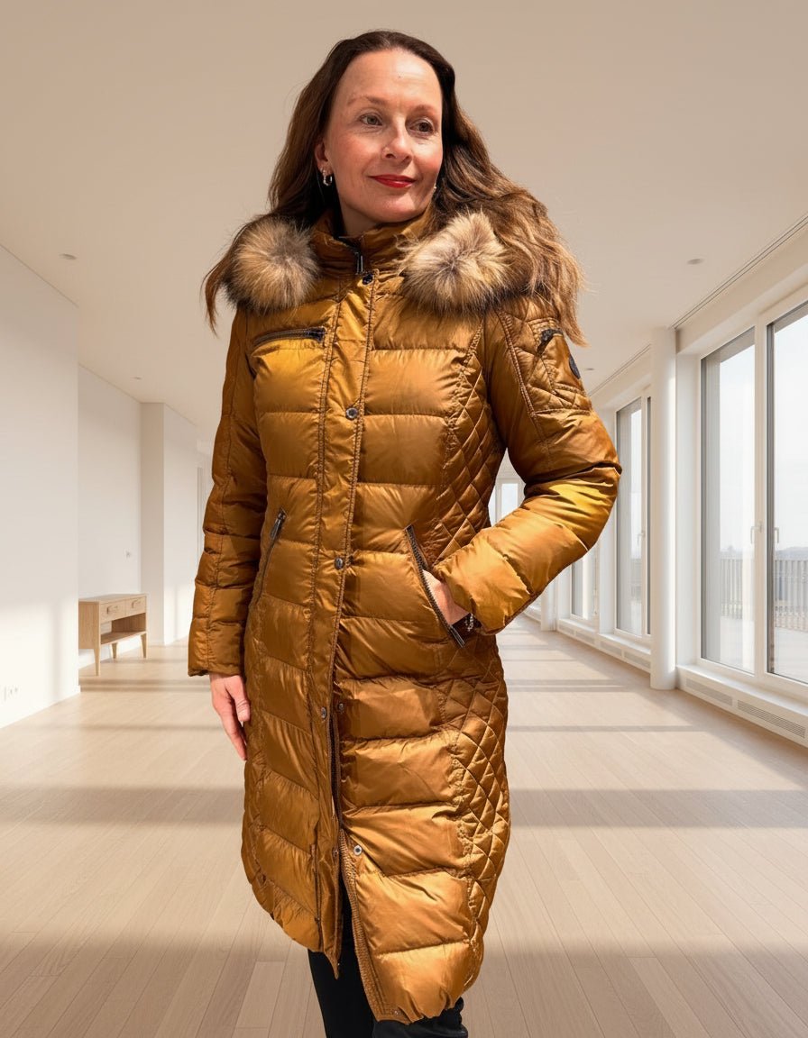 Lang Dunkåpe m/pels