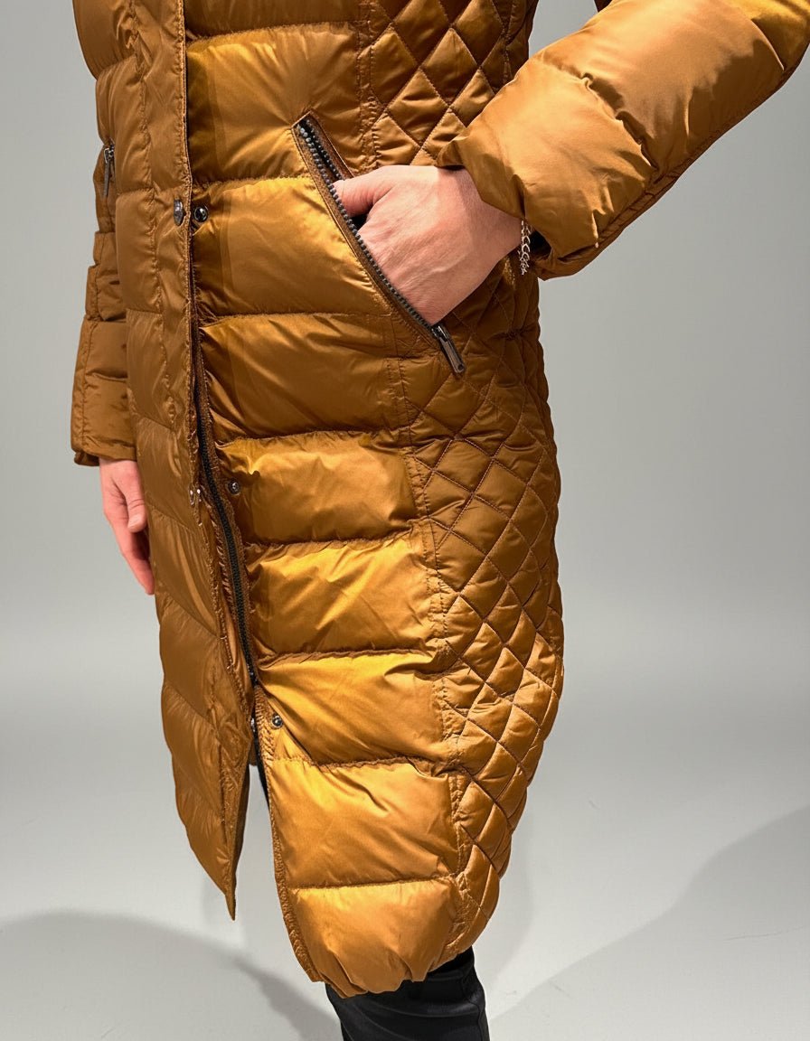 Lang Dunkåpe m/pels