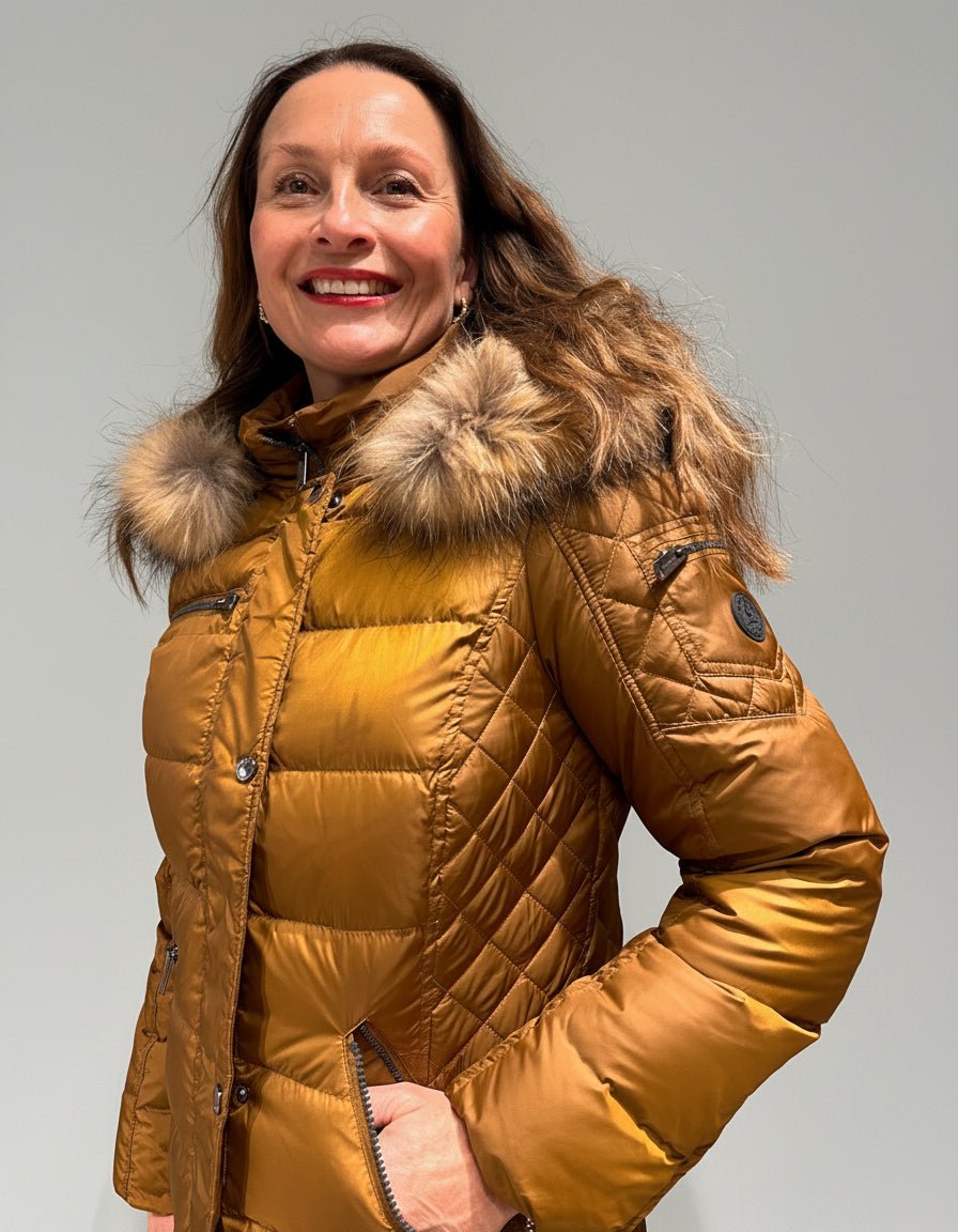 Lang Dunkåpe m/pels