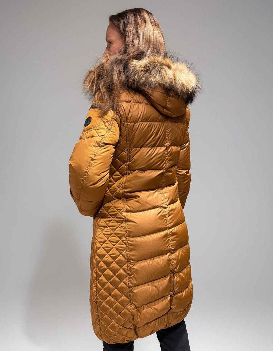 Lang Dunkåpe m/pels