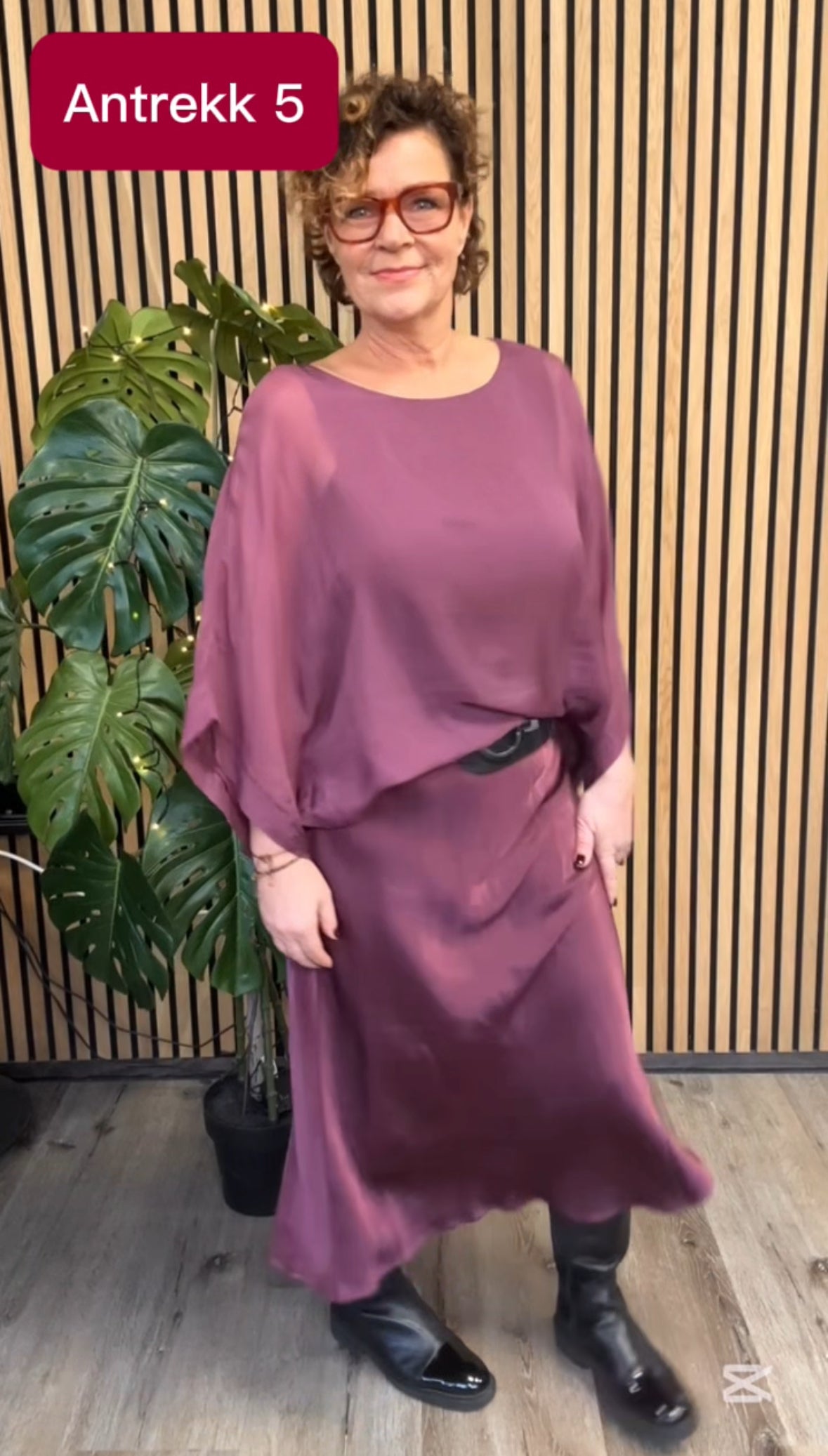 Silke/viskose 2 lags bluse