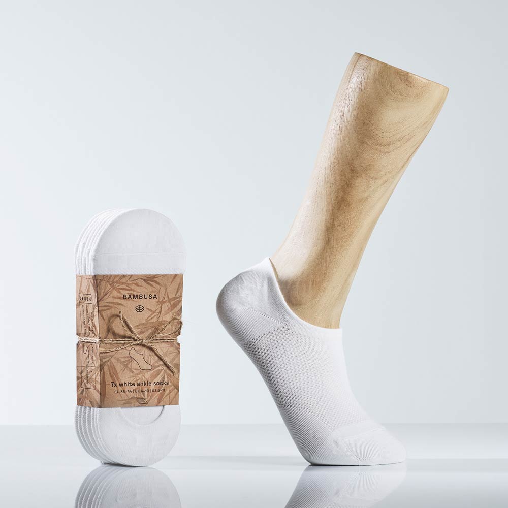7 pk. Bambusviskose ankelsokker