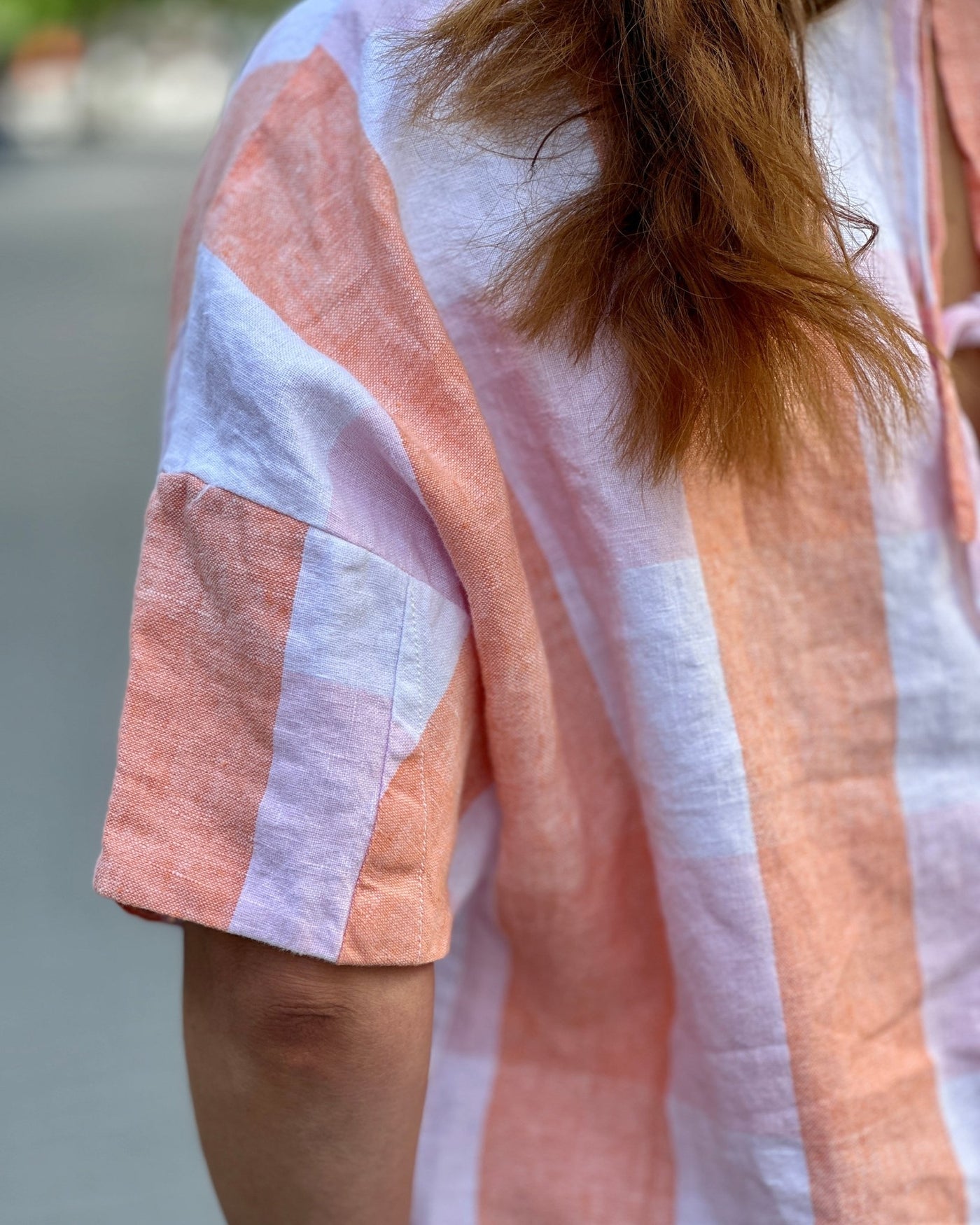 Bluse m/kort erm