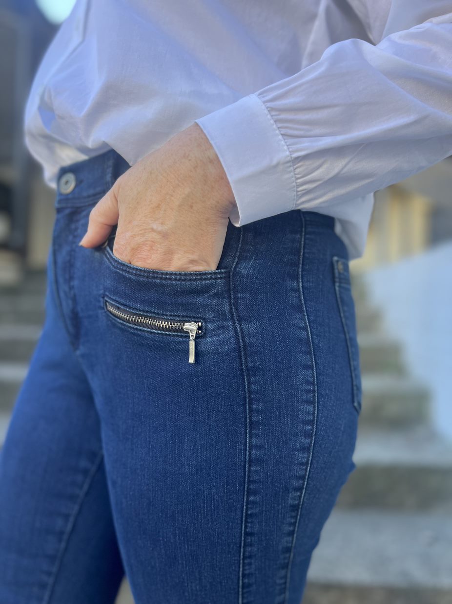 74 RANY stretch jeans med glidelås lommer