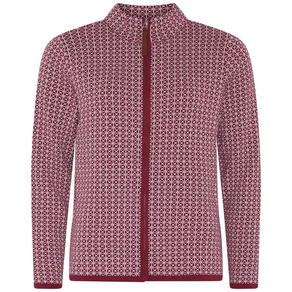 Turtleneck zipped cardigan