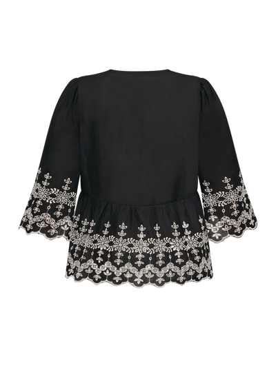 Bluse vevd i bomull