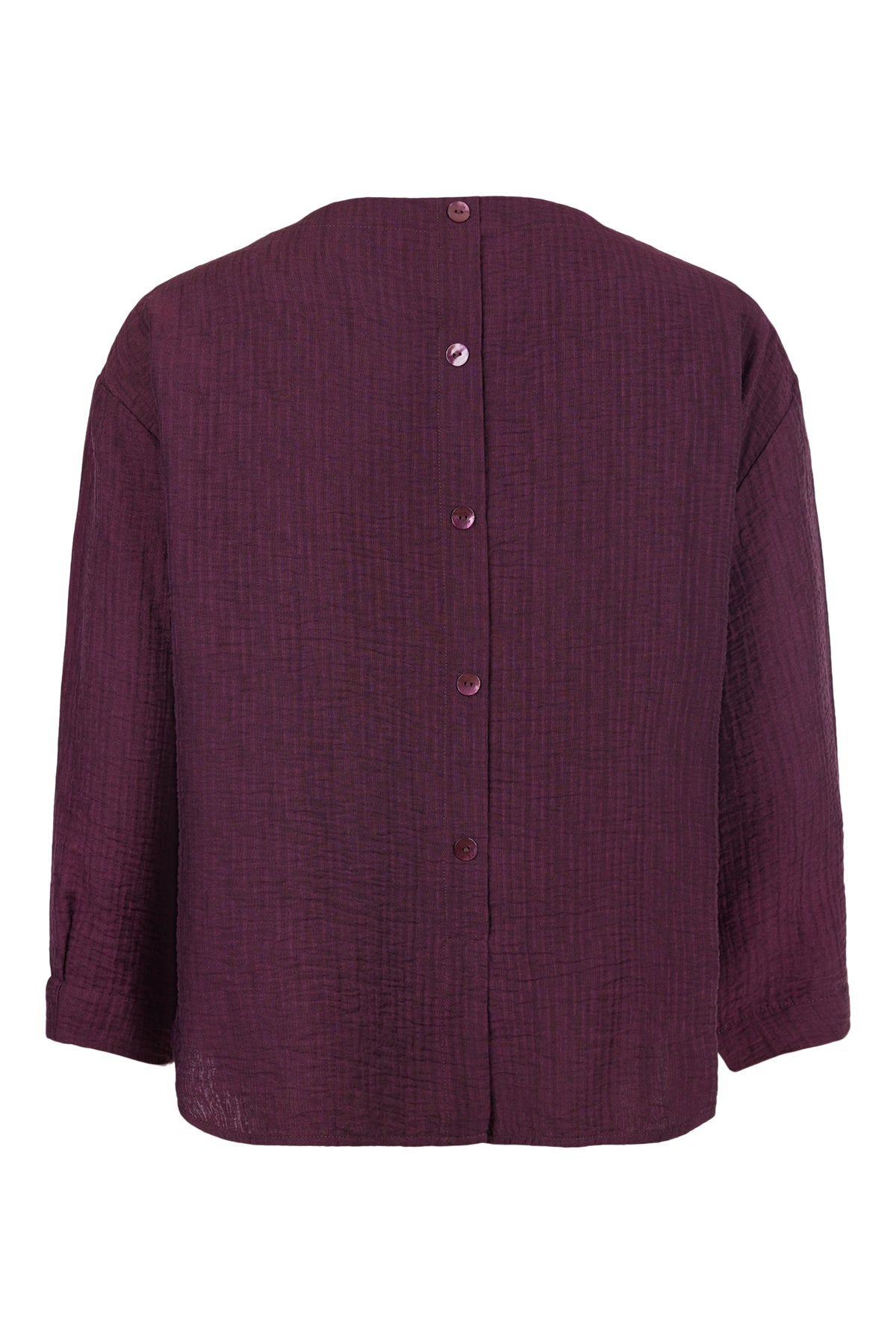 Bluse m/knyting i siden