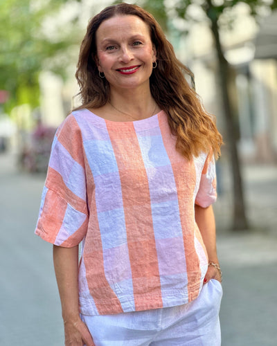 Bluse m/kort erm