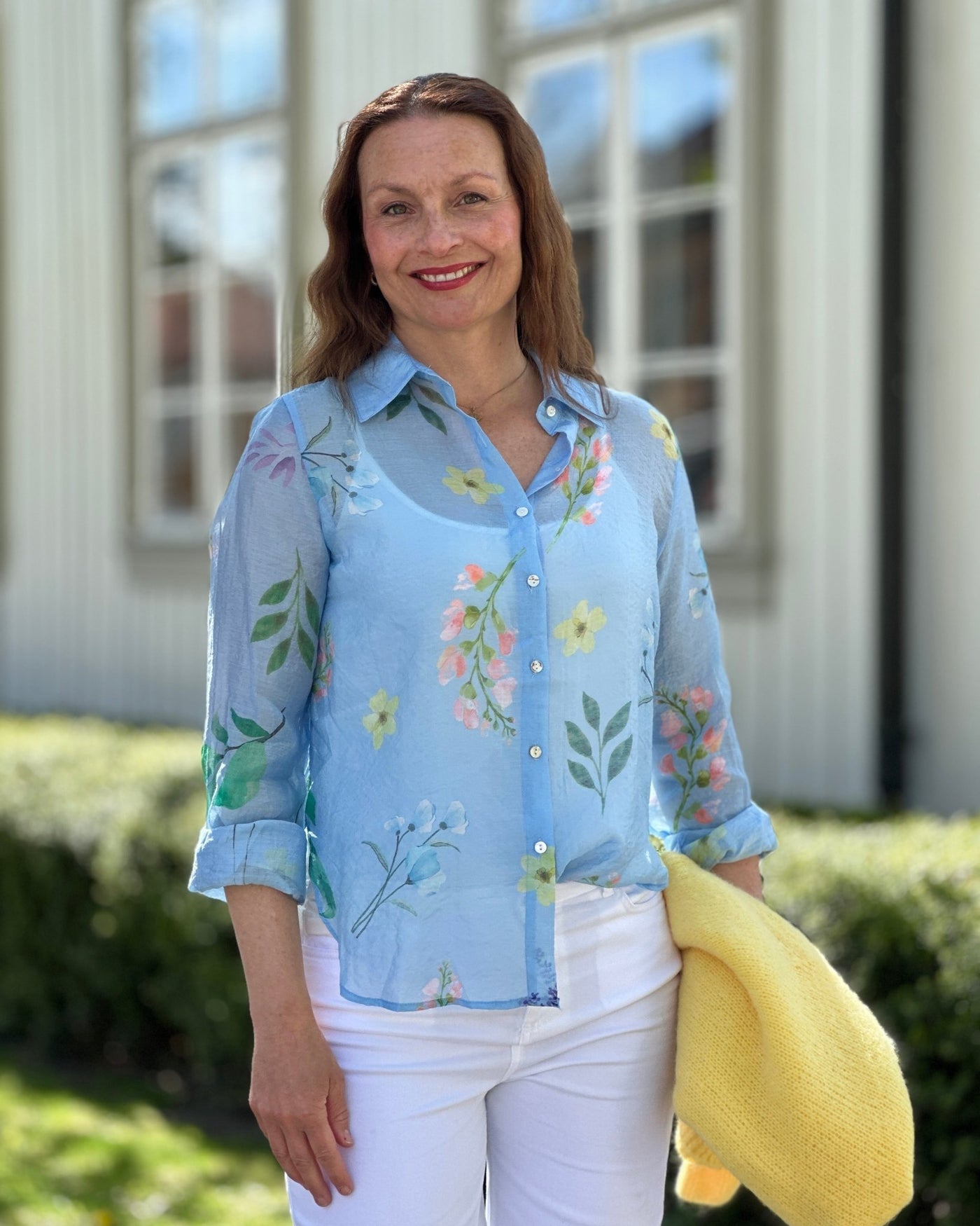 Bluse m print viskose