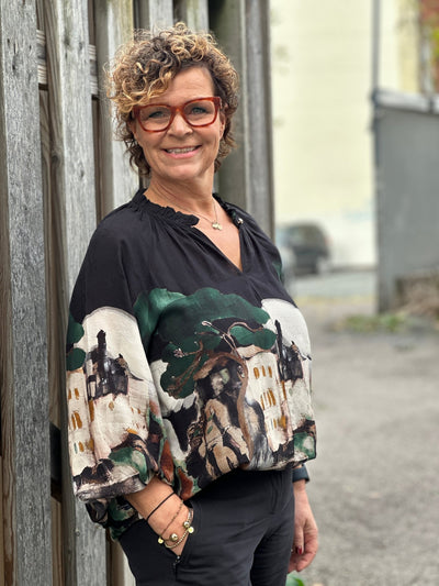 Bluse viskose m print