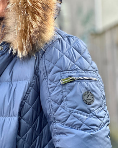 Lang Dunkåpe m/pels