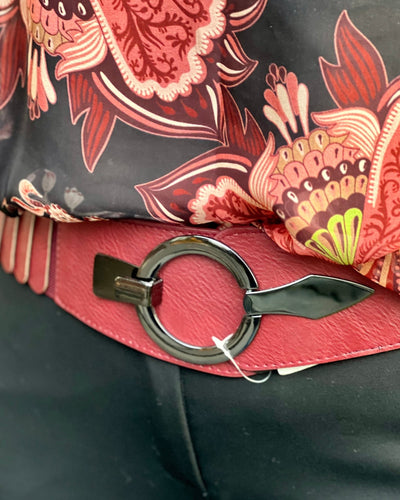 Silke/viskose 2 lags bluse print