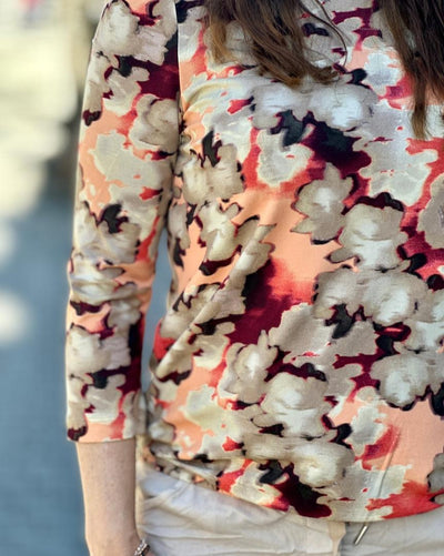 Bluse m print og 3/4 erm-Bluser og skjorter-Signature