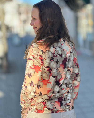 Bluse m print og 3/4 erm-Bluser og skjorter-Signature