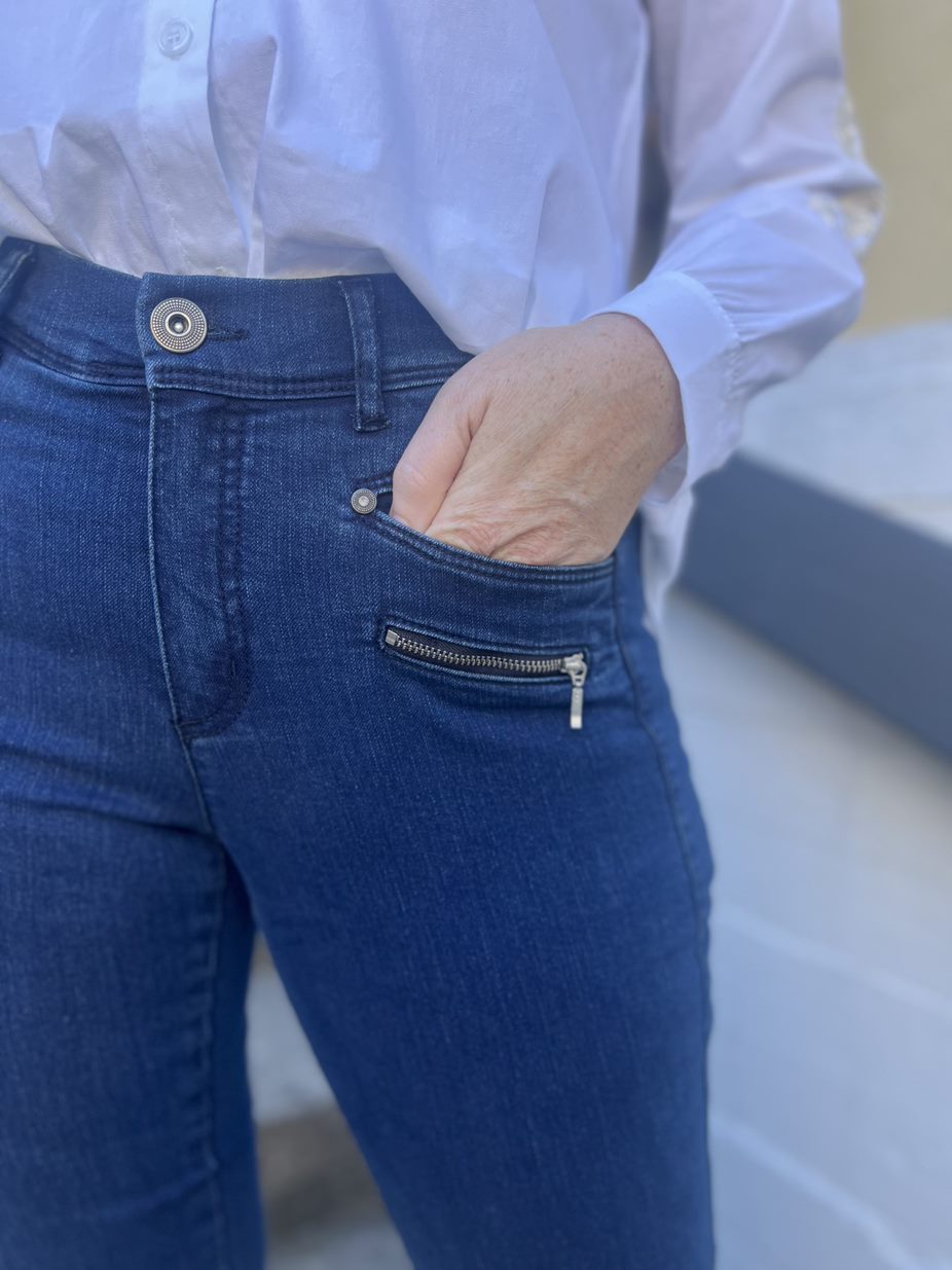 74 RANY stretch jeans med glidelås lommer