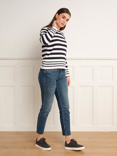 Genser rundhals striper-Gensere og veste-Skovhuus