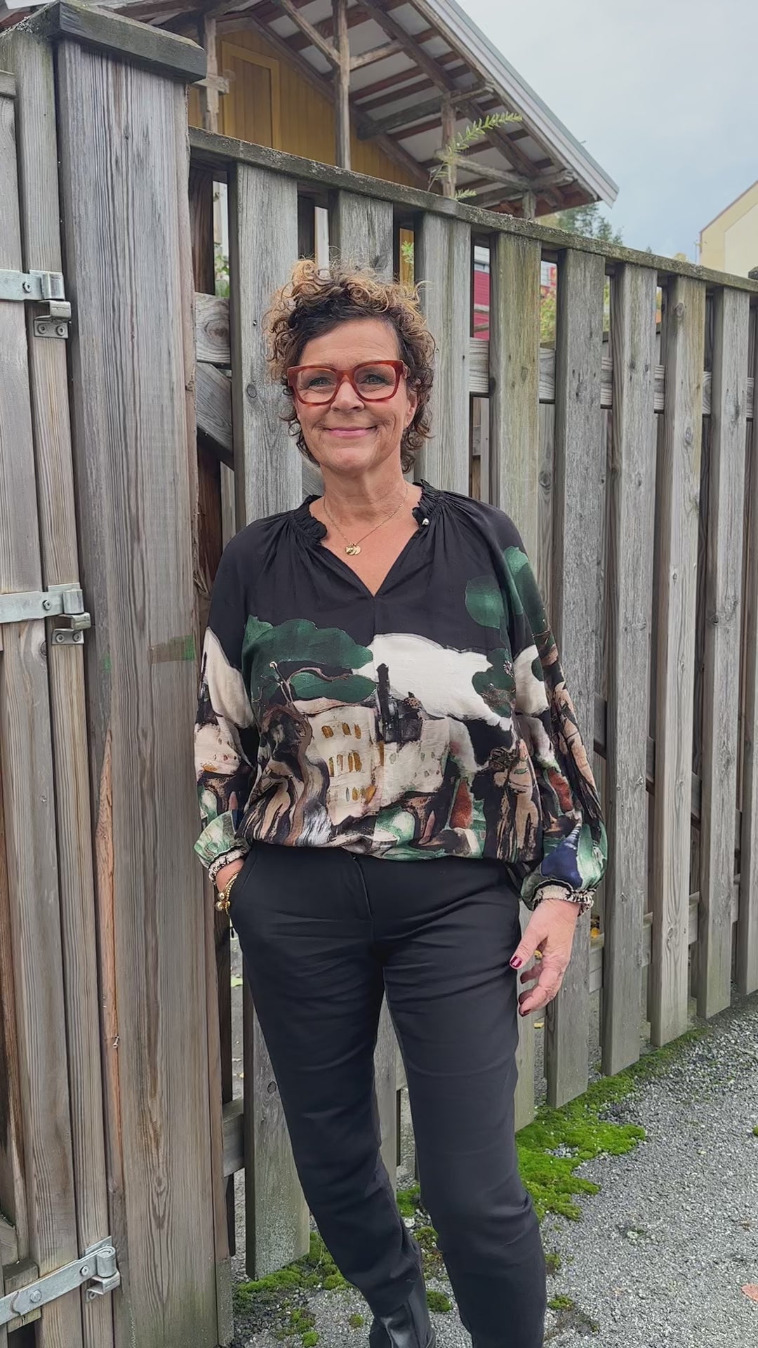 Bluse viskose m print