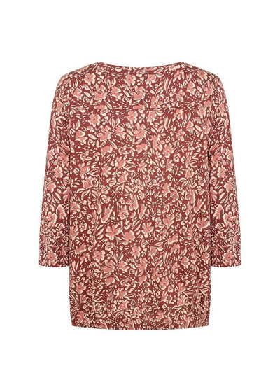 SC-FELICITY AOP 492 BLUSE 3/4 ERM print bom/viskose-Bluser og skjorter-Soya