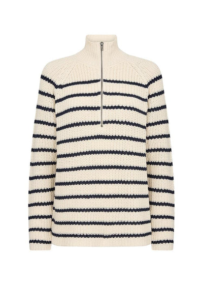 SC-REMONE STRIPE 33 GENSER m zip i bomull-Gensere og veste-Soya