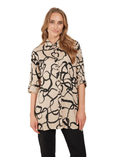 Skjorte med print-Bluser og skjorter-Signature