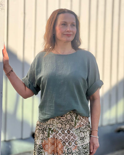T-shirt oversized med k ermer-Topper og t-shirts-Ellen