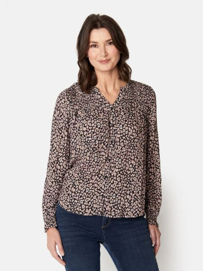 Bluse viskose og smock effekt