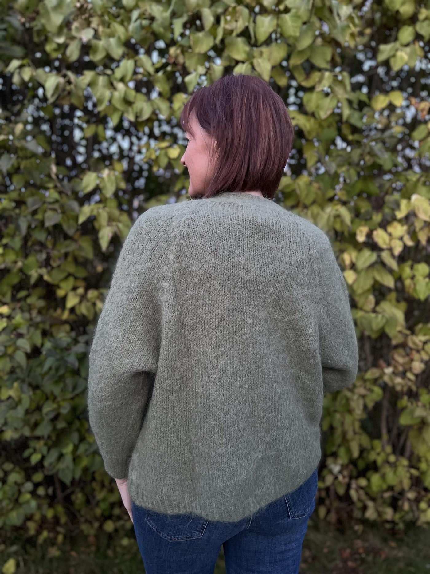 Cardigan i mohair miks