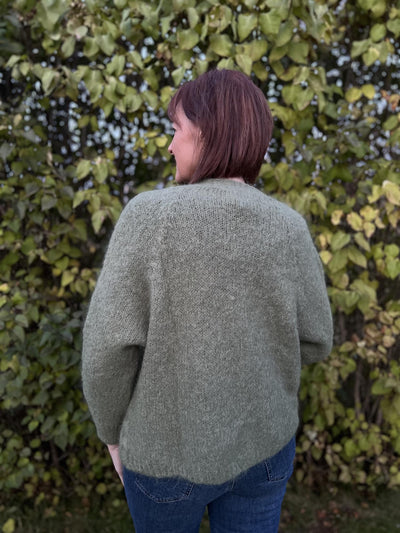 Cardigan i mohair miks