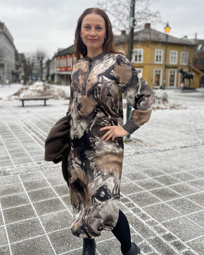 Firina kjole viskose/silke