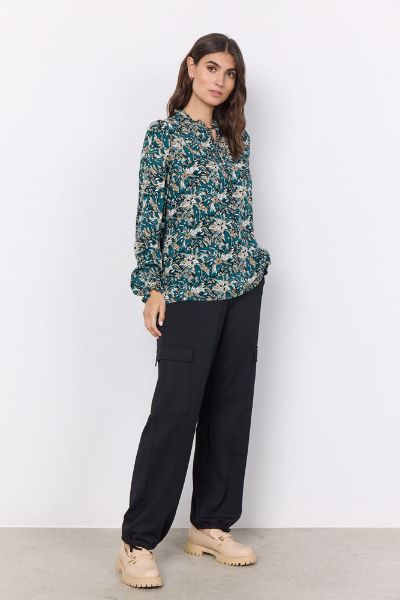 SC-TARITA 1 bluse med bindeeff i hals