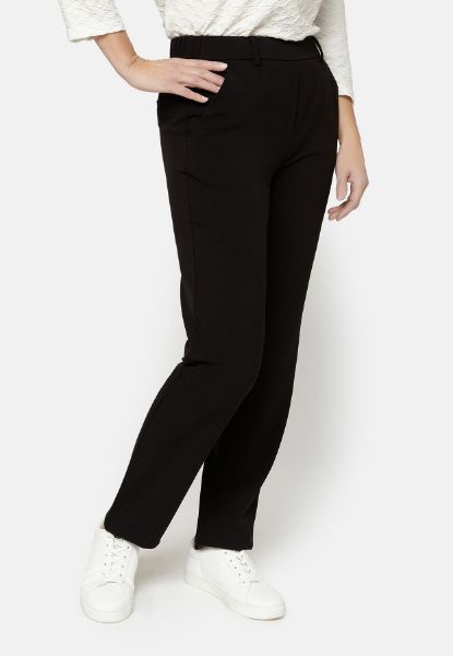 78 Sofie slim bukse Stretch ensfarget