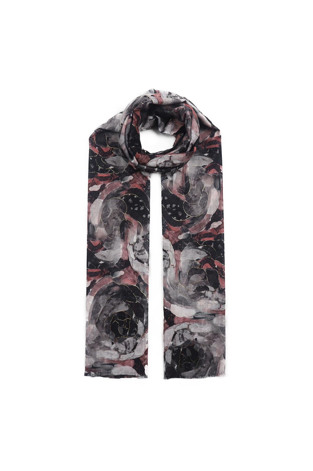 Skjerf m print viskose