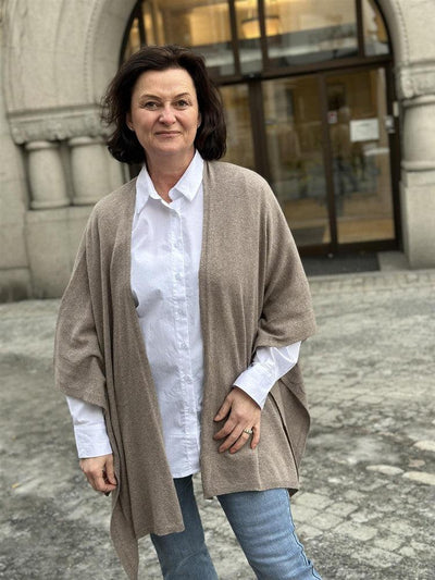 Poncho Cashmire/ull/viskose