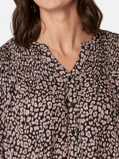 Bluse viskose og smock effekt